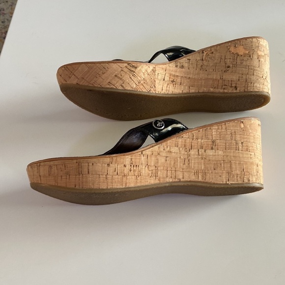 Sam Edelman Romy Wedge Platform Cork Flip Flops - Picture 2 of 6